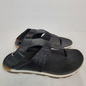 Sorel Torpeda Ankle Strap Sandal Women's Black/White NL2491-010 US Size 7 NIB